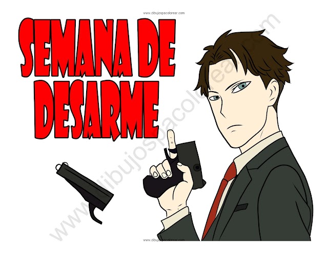 Semana de Desarme dibujo a color y para colorear